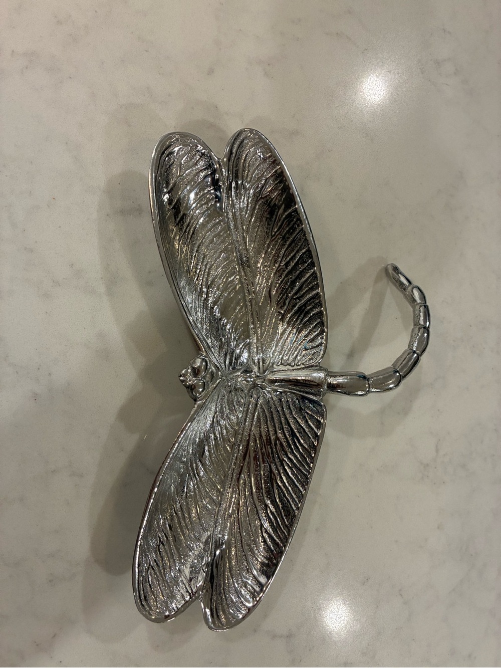 Mariposa Silver Dragonfly Accent Nut/Candy Dish